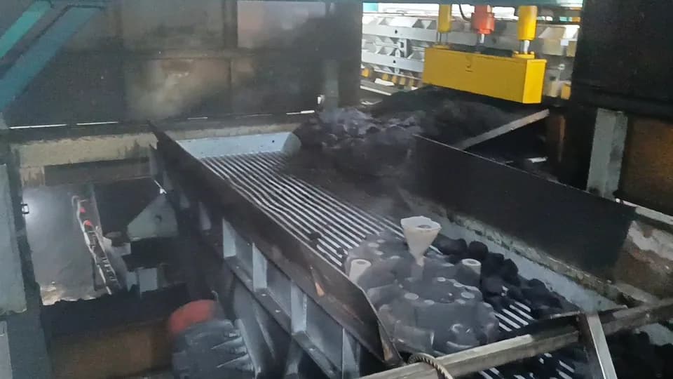 Castings routed to the downstream cleaning process