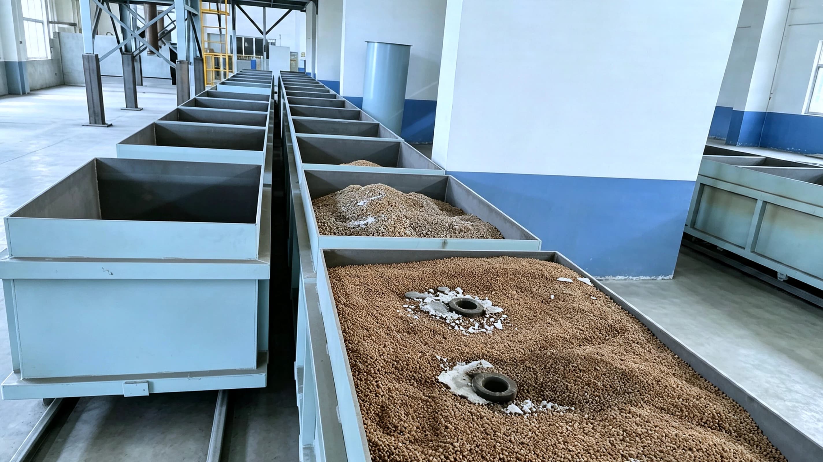 Shell mold casting production line dust removal unit view