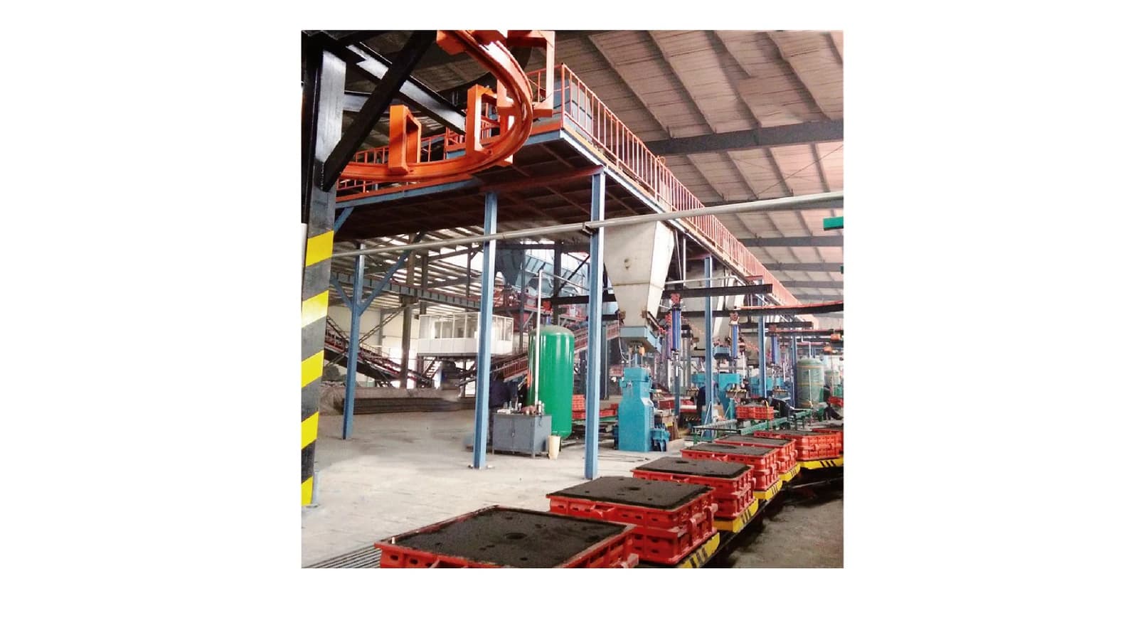 Z148 open molding line and flask conveying system